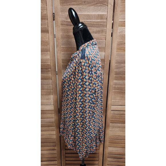 Maeve By Anthropologie Orange Janie Flounced Peasant Long-Sleeve Blouse Size 14 - Picture 6 of 8